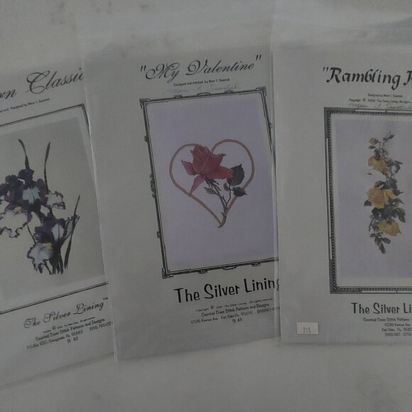 Huge Lot New Embroidery Sampler Patterns Millinery Flower Craft Kits Victorian - Picture 8 of 8